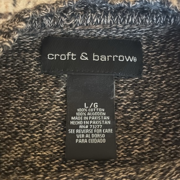 Cozy Brown 100% Cotton Sweater L - Picture 3 of 3